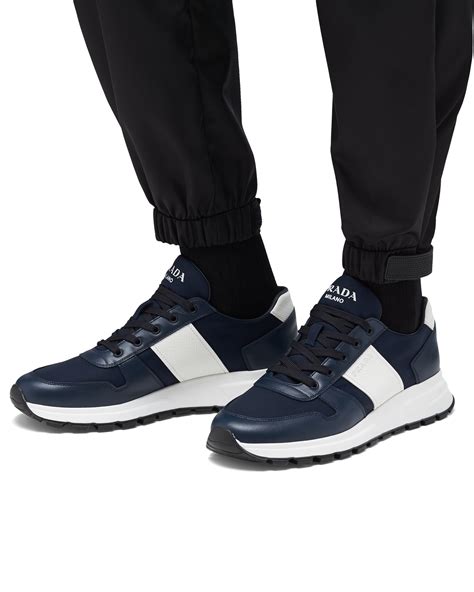 prada fabric comfort shoes|Ultramarine/white Prax 01 Leather And Technical Fabric .